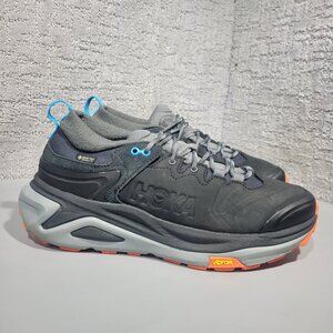 Hoka One M Kaha 3 Low GTX Men's Size 9.5D US Black Galactic Gray Leather Shoes
